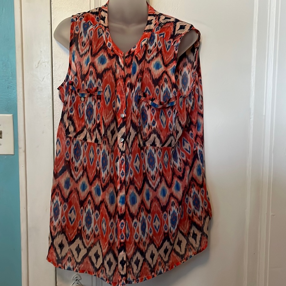 Como Vintage Multi Color Woman’s Top XXL